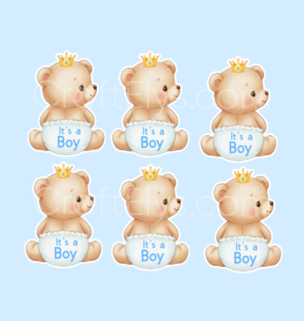 Baby Celebration Centerpieces - Double-Sided Teddy Bear Design