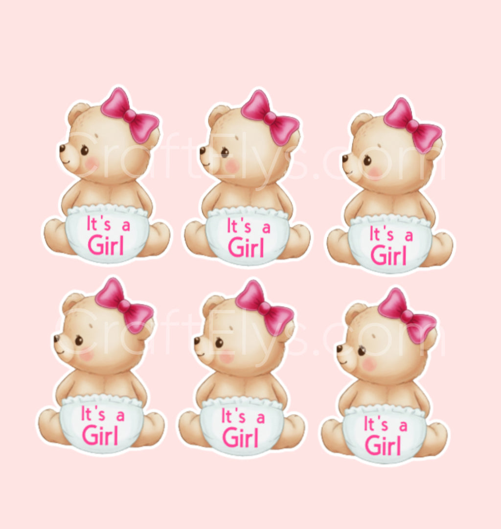 Baby Celebration Centerpieces - Double-Sided Teddy Bear Design